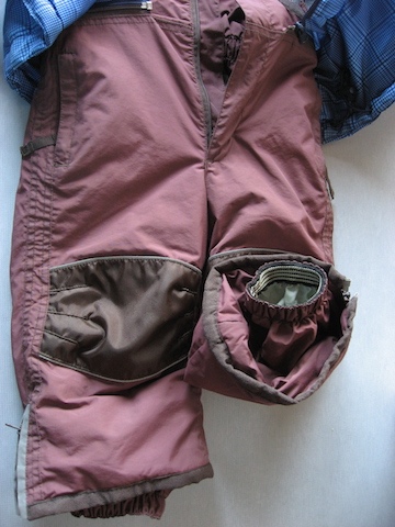 Kombinéza TCM - hnědomodrá bunda+oteplovačky 3v1 set - 2