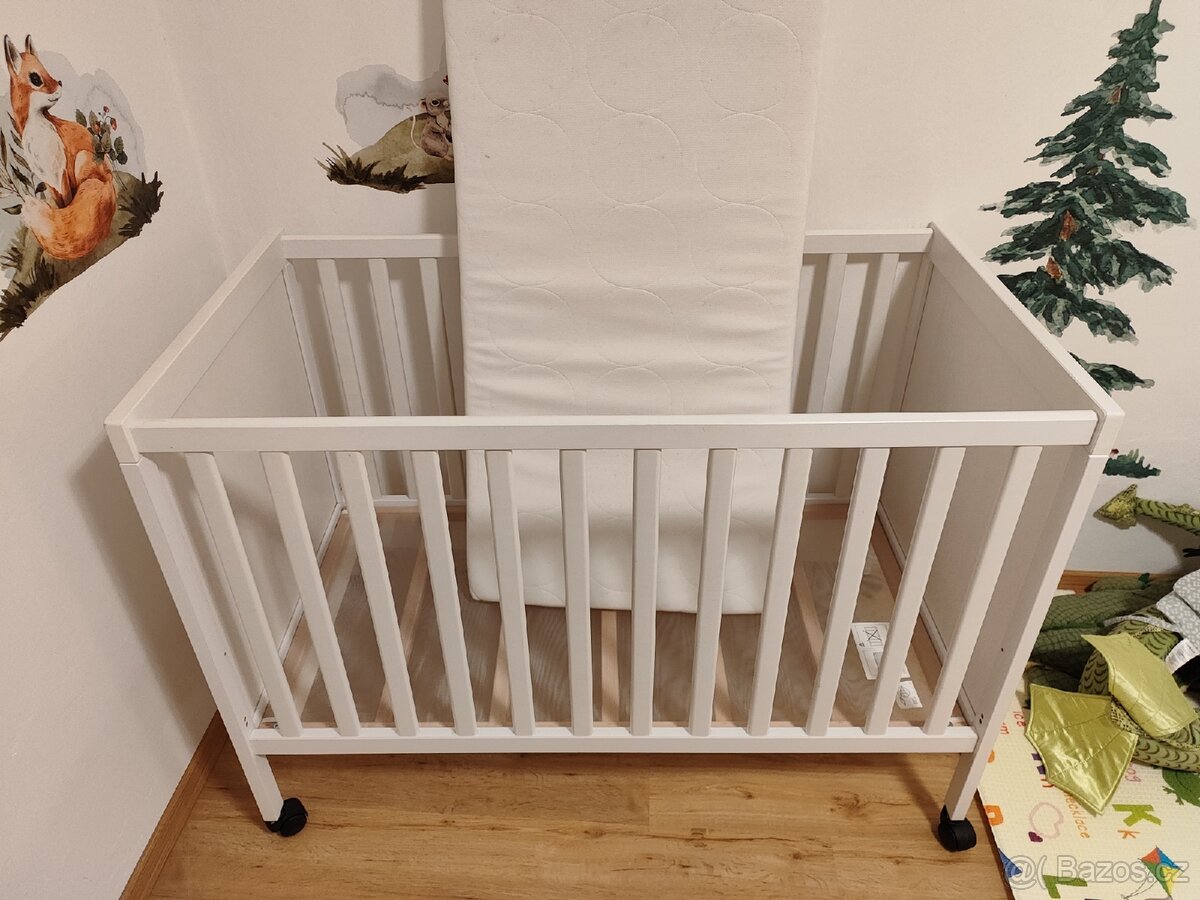 Dětská postýlka IKEA Sundvik + matrace + povlečení - 2