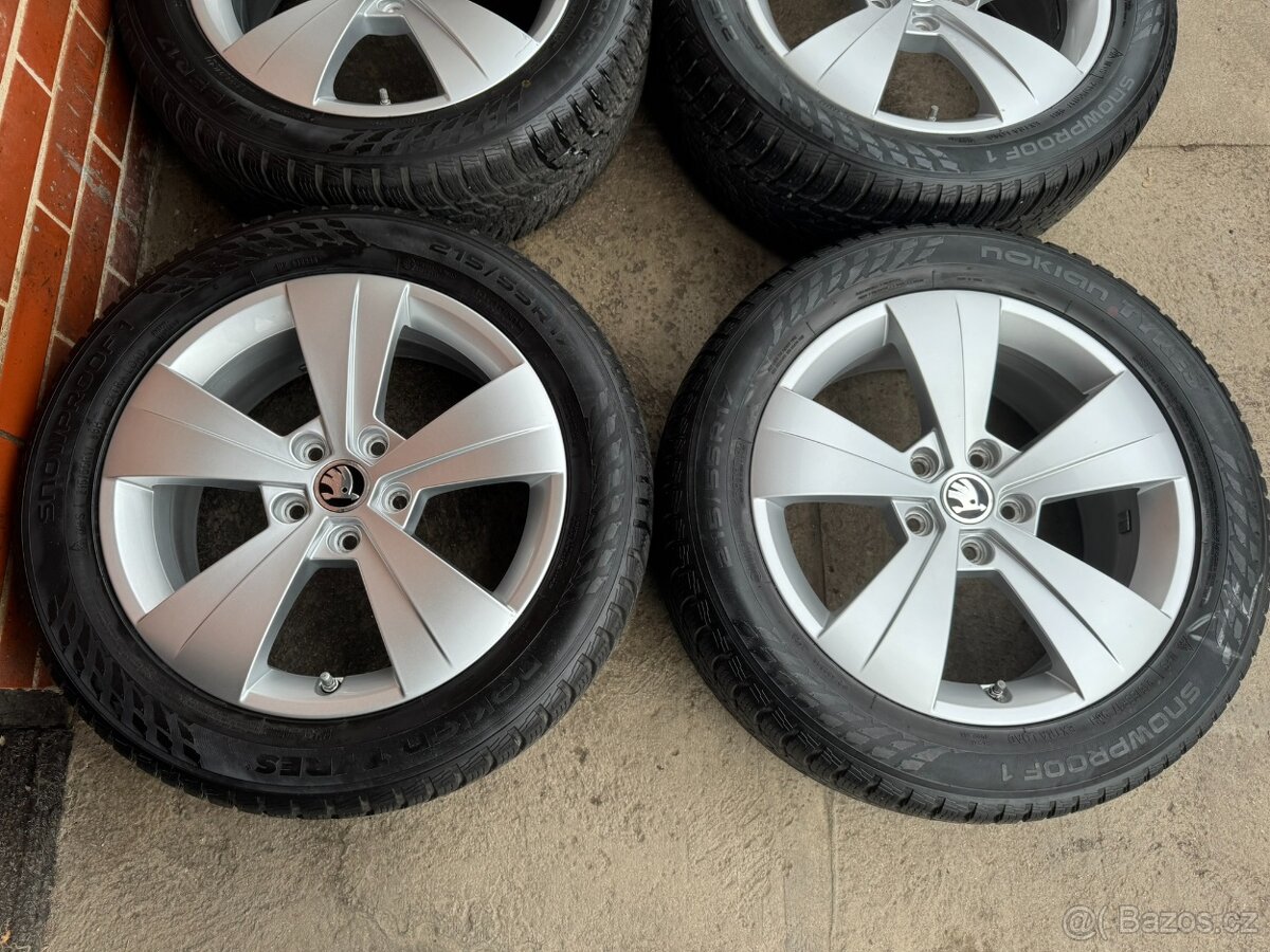 Alu 17" 5x112, škoda TRITON zimní 80%, SUP3 TMPS TOP - 2