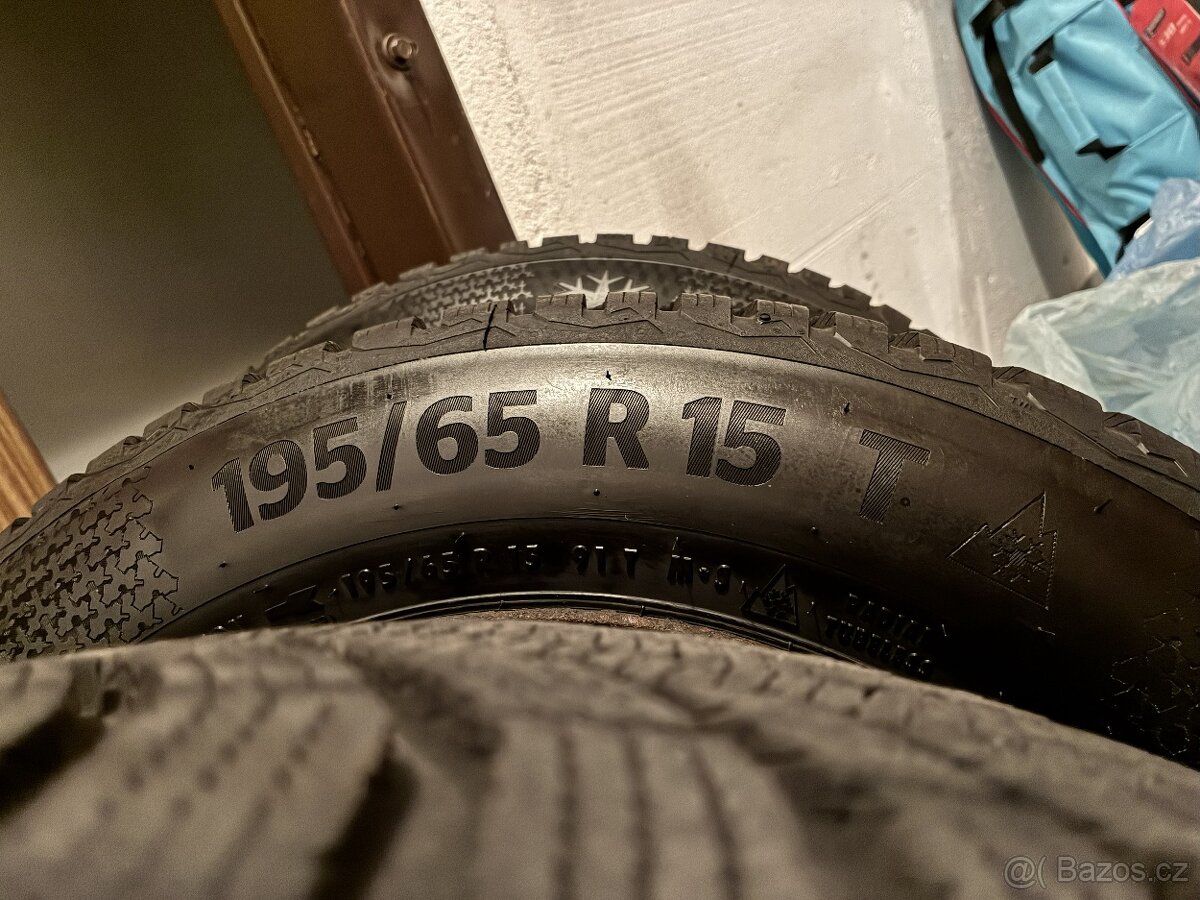 kola + zimni pneu fiat 195/65/r15 91t - 2