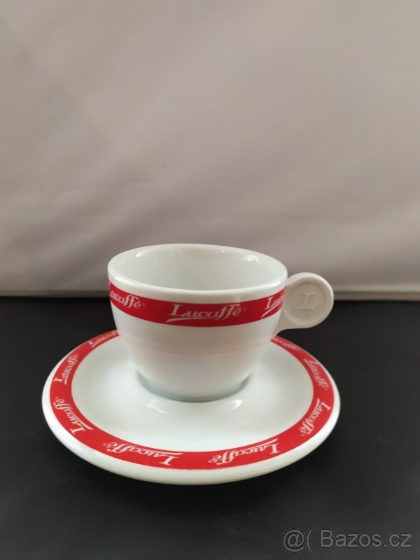 Lucaffe šálky porcelán, sklo, reklamní cedule - 2