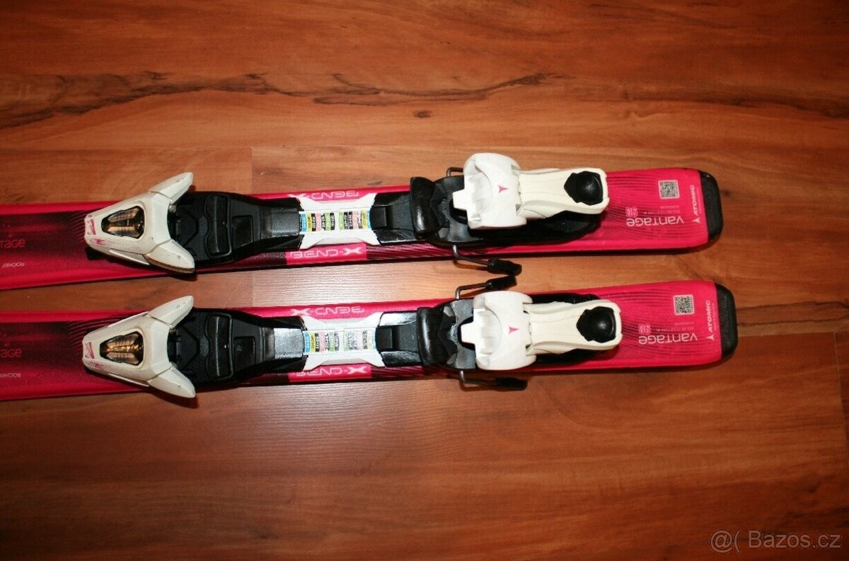 dievcenské lyže Atomic 90 cm , lyžaky Lange - 2