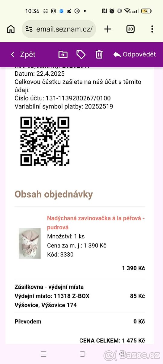 Péřová zavinovačka - 2