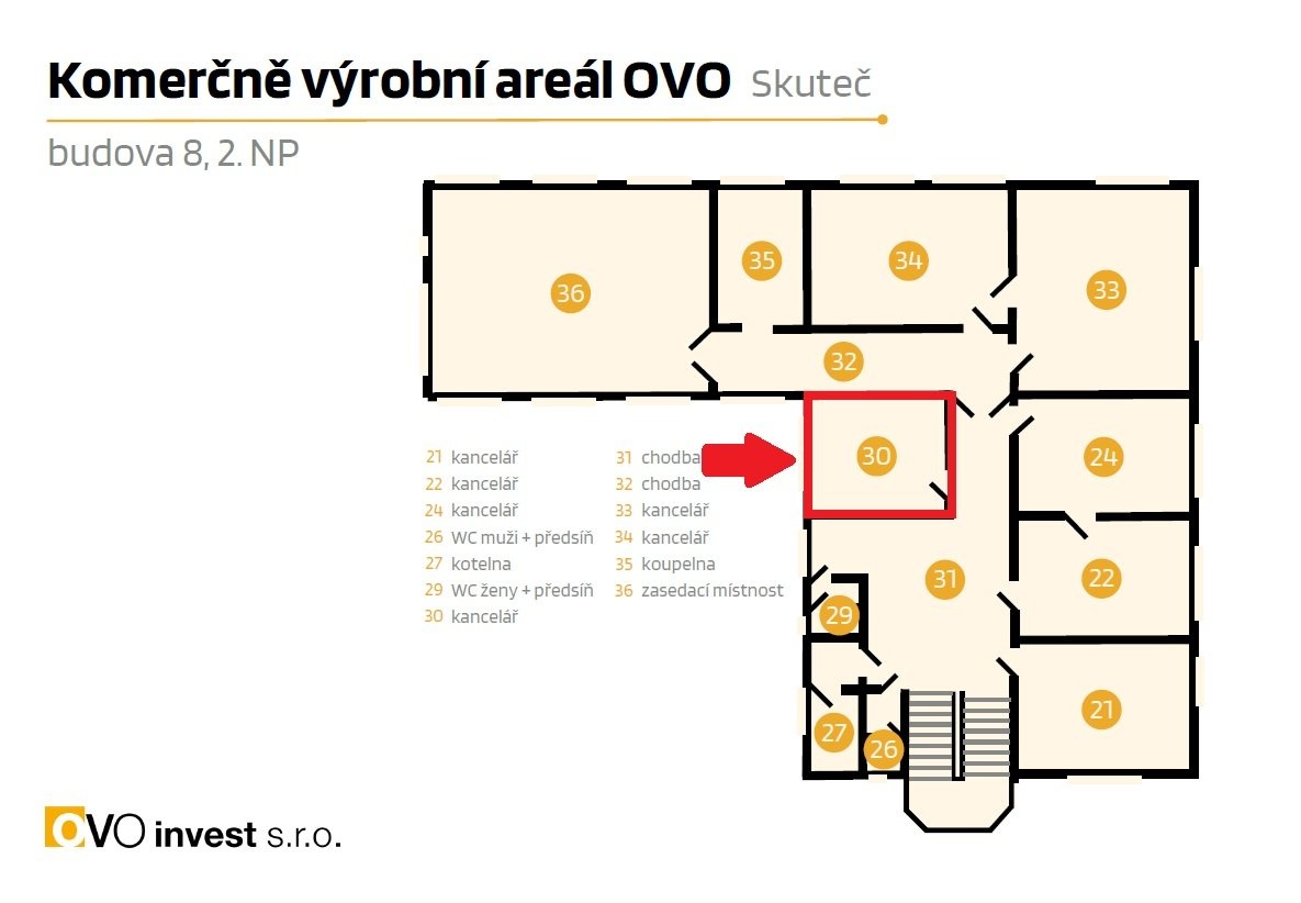 Pronájem, Kanceláře, 14m² - Skuteč - Husova ul. - 2