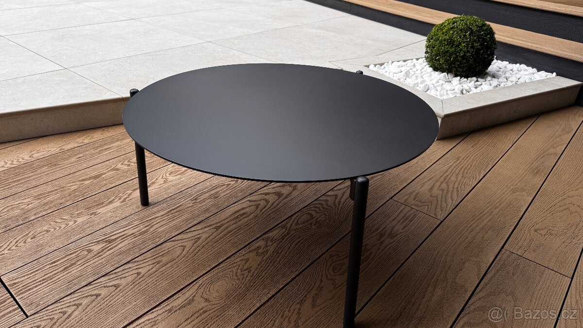 Konferenční stolek venkovní 80 cm černý - 2