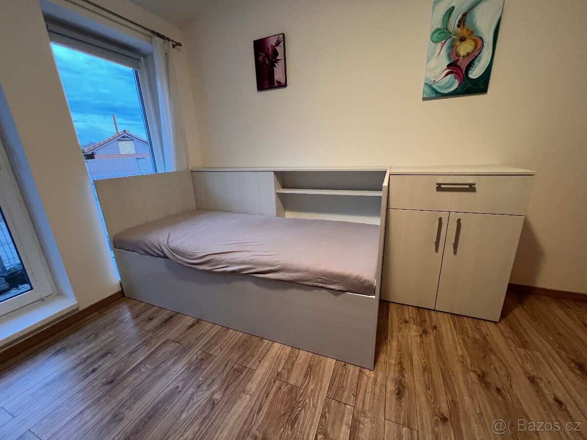 Studentská postel s úložným prostorem a komodou - 2