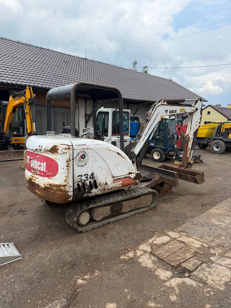 Minibagr bobcat 334 2005 2x lzice - 2