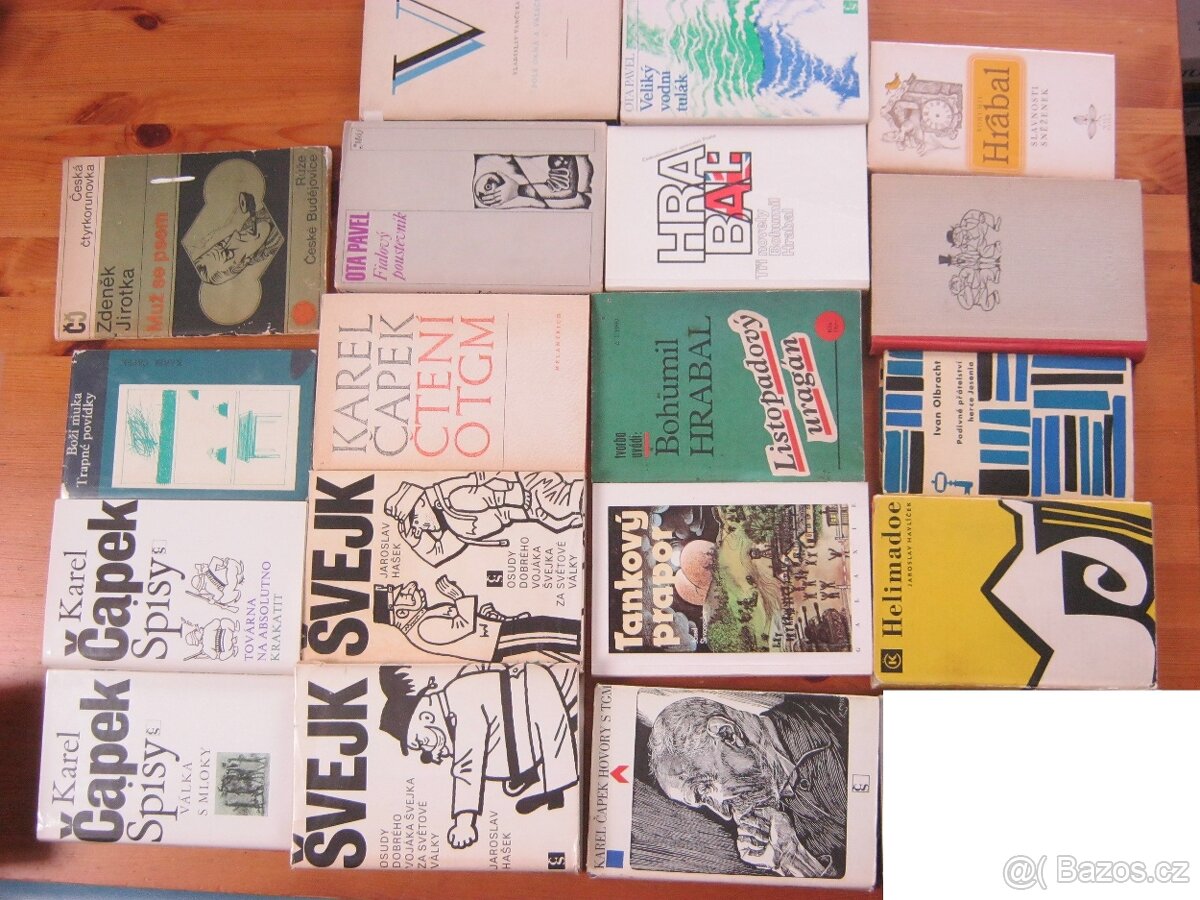České knihy Werich, Horníček, Pavel, Poláček, Čapek aj. - 2