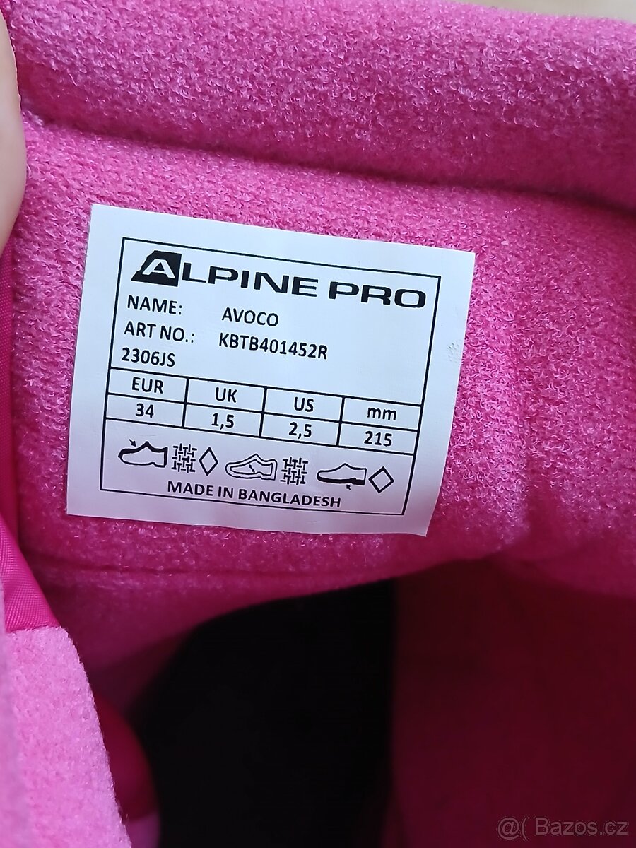 Zimní boty Alpine Pro vel.34 - 2