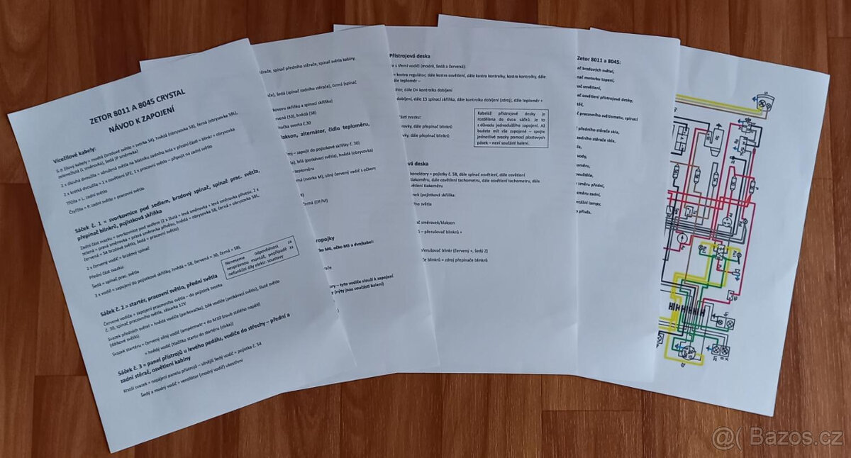 kabeláž ZETOR 8011 až 10045 Crystal (čtyřválec) - 2