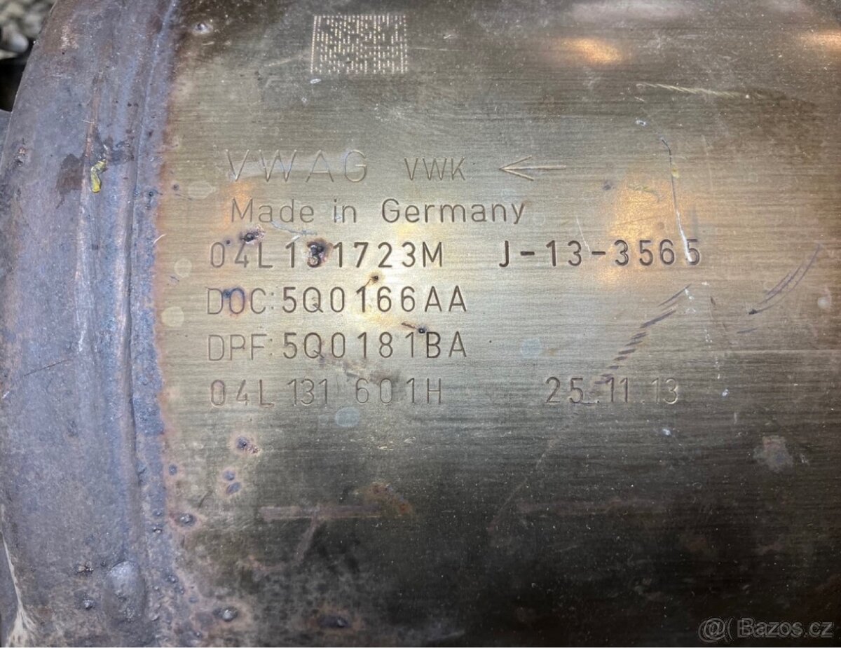 DPF FILTR VW, ŠKODA 1.6/2.0 TDI-04L131723M - 2
