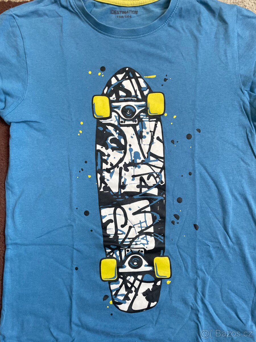 Modré pánské tričko 158/164 - 2