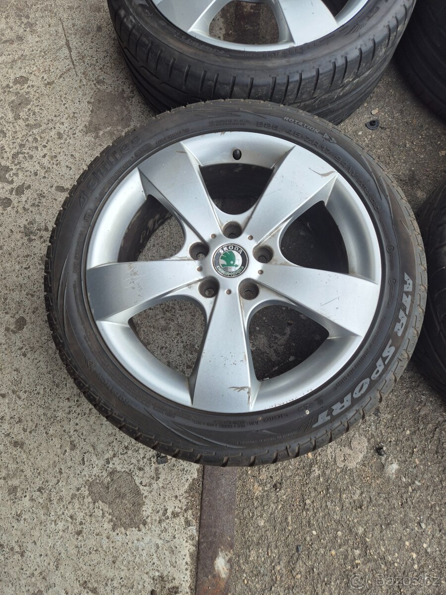 Orig.alu kola Škoda Pegasus 5x112R17"Et-54 - 2