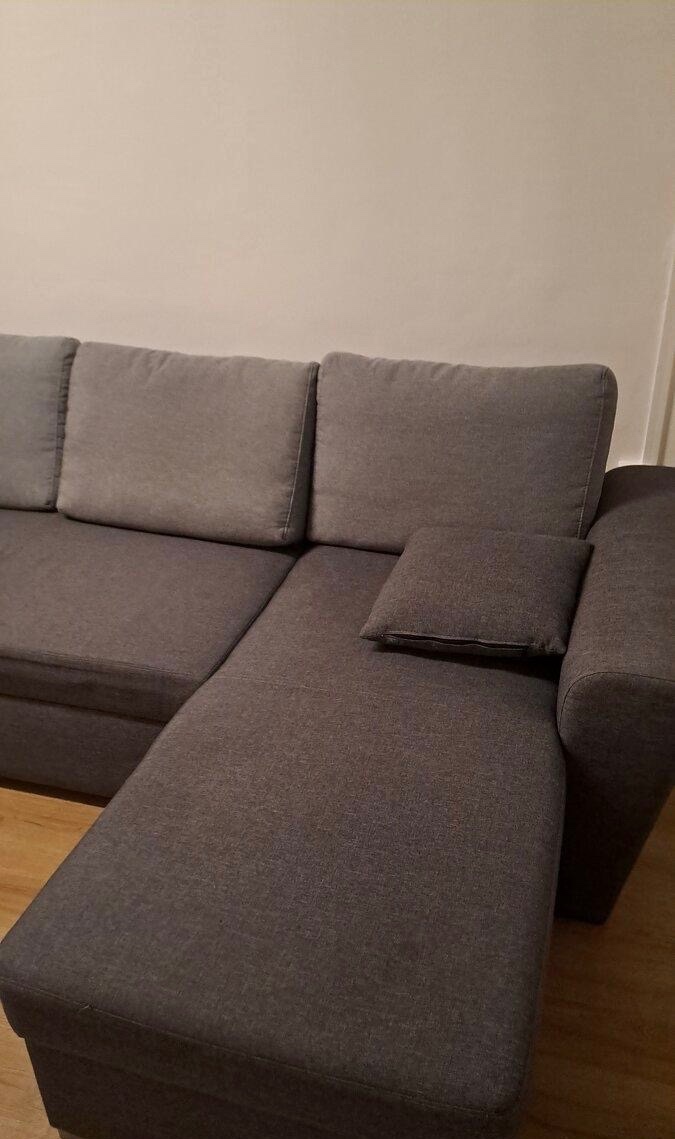 Rohová rozkládací sedací souprava s úložným prostorem - 2