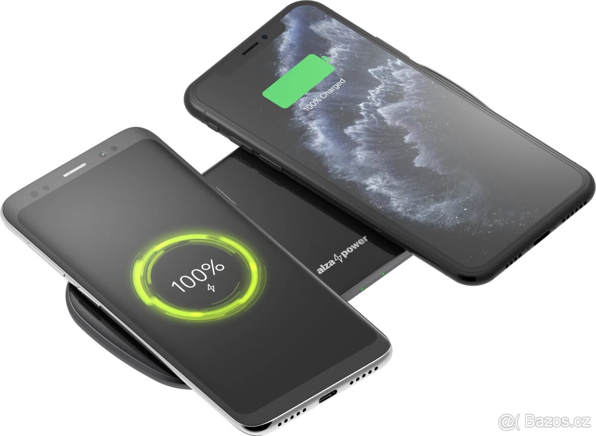 NOVÁ AlzaPower WC250 Premium Dual Wireless Fast Charger 15W - 2