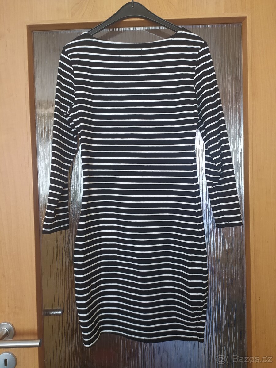 Pruhované šaty s dlouhým rukávem - 2