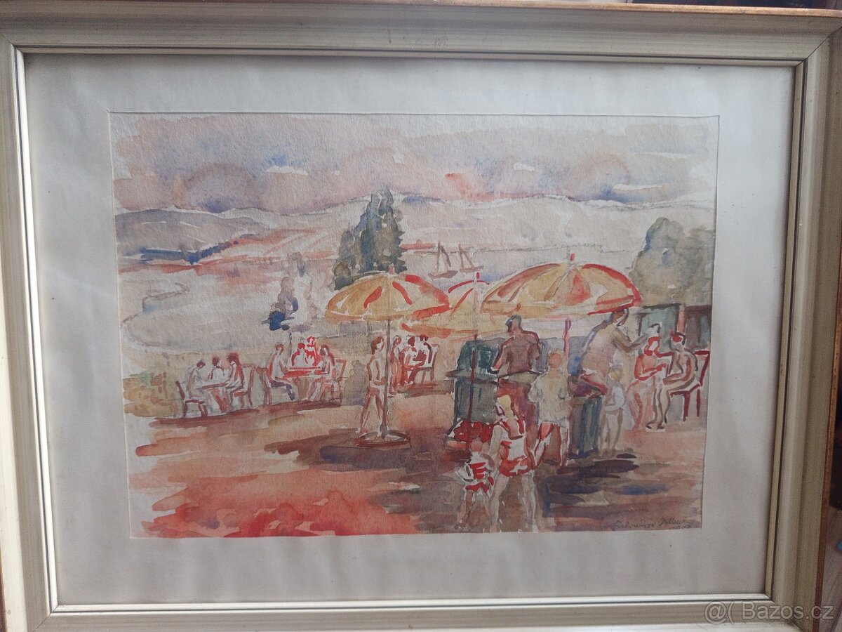 prodám obraz akvarel - 2