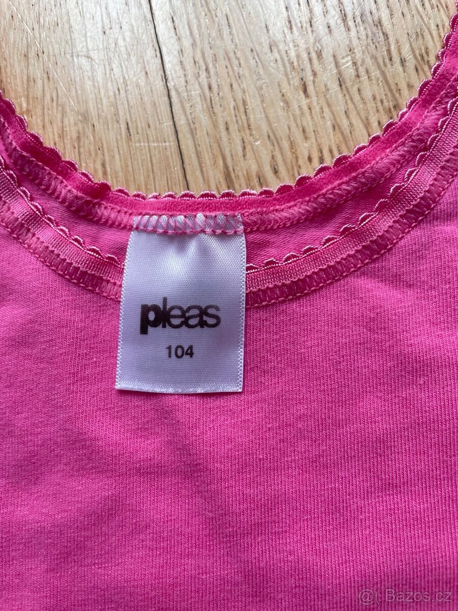 Dívčí tričko Pleas bavlněné na ramínka vel 104 nové - 2