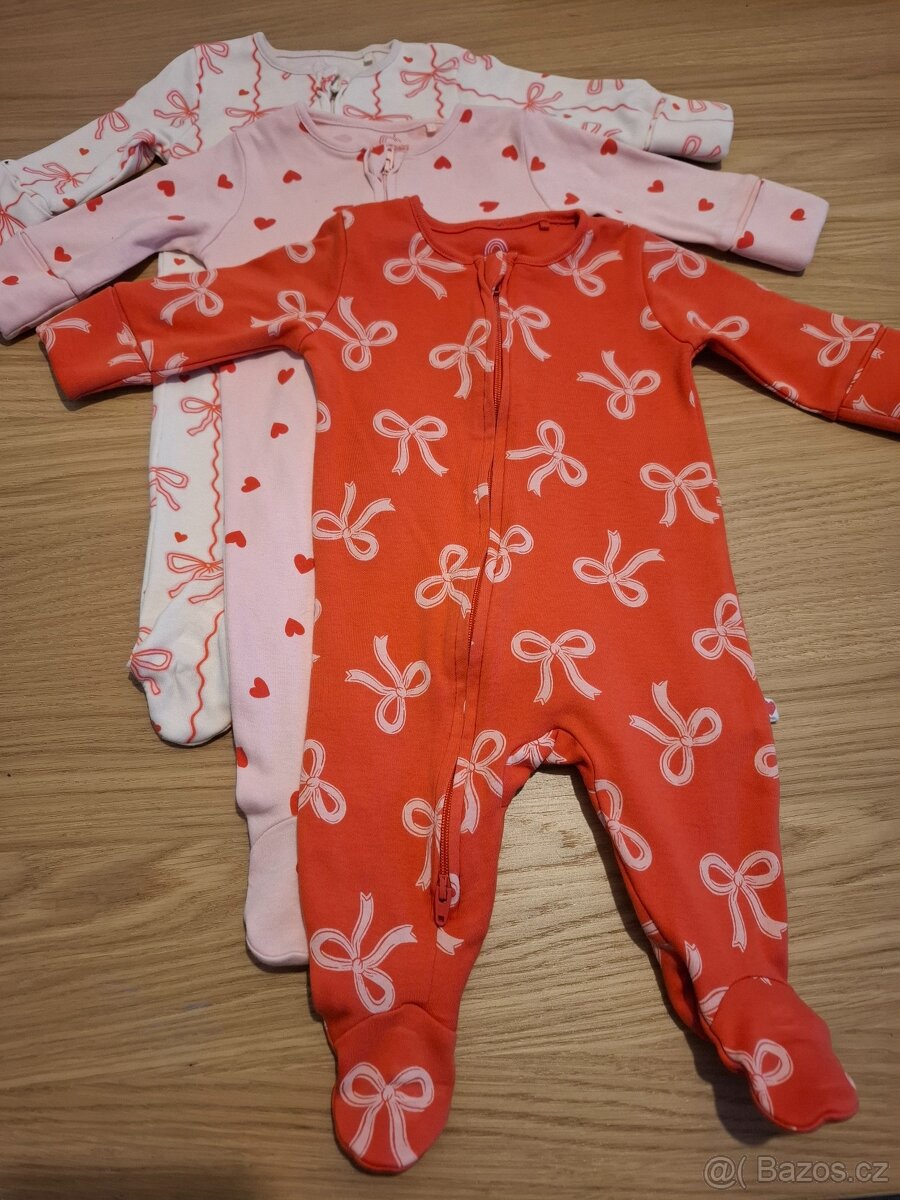 Next 3PACK dívčí overalky 56 - 2