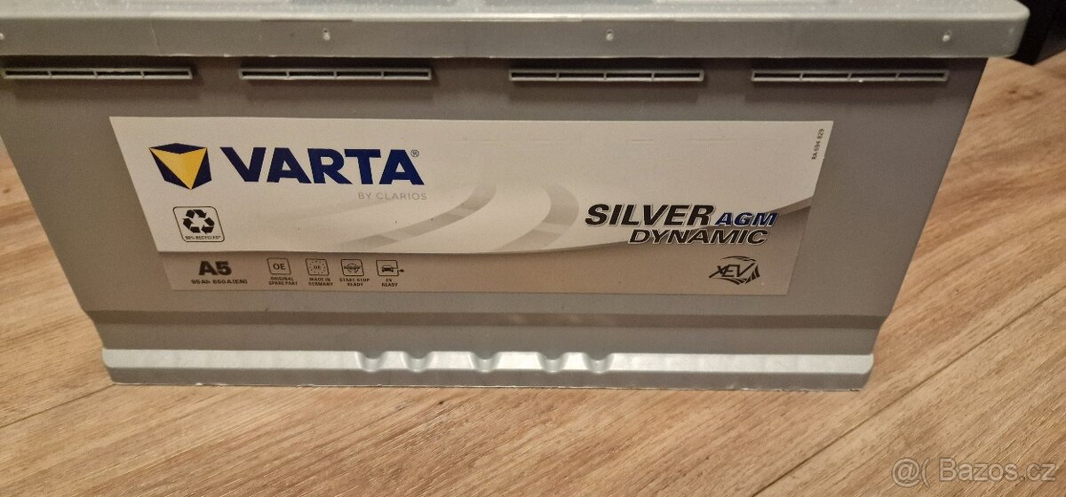Autobaterie VARTA Silver Dynamic AGM 95Ah, 12V - Téměř nová - 2