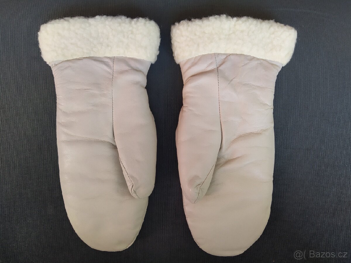 Kožené rukavice palčáky - 2