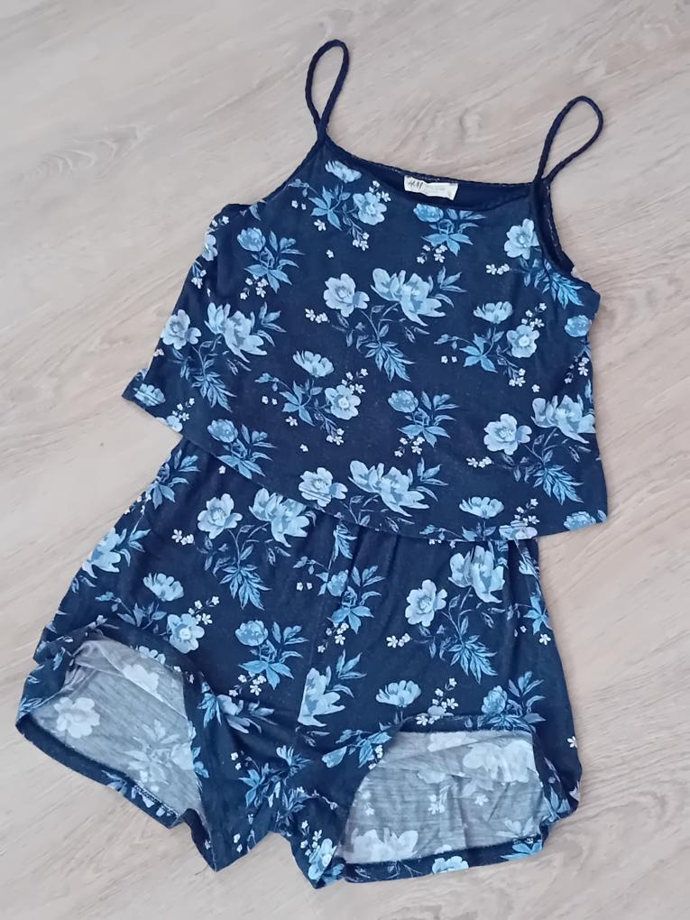 DÍVČÍ LETNÍ KRAŤASOVÉ ŠATY - vel.146/152 /zn.H&M - 2