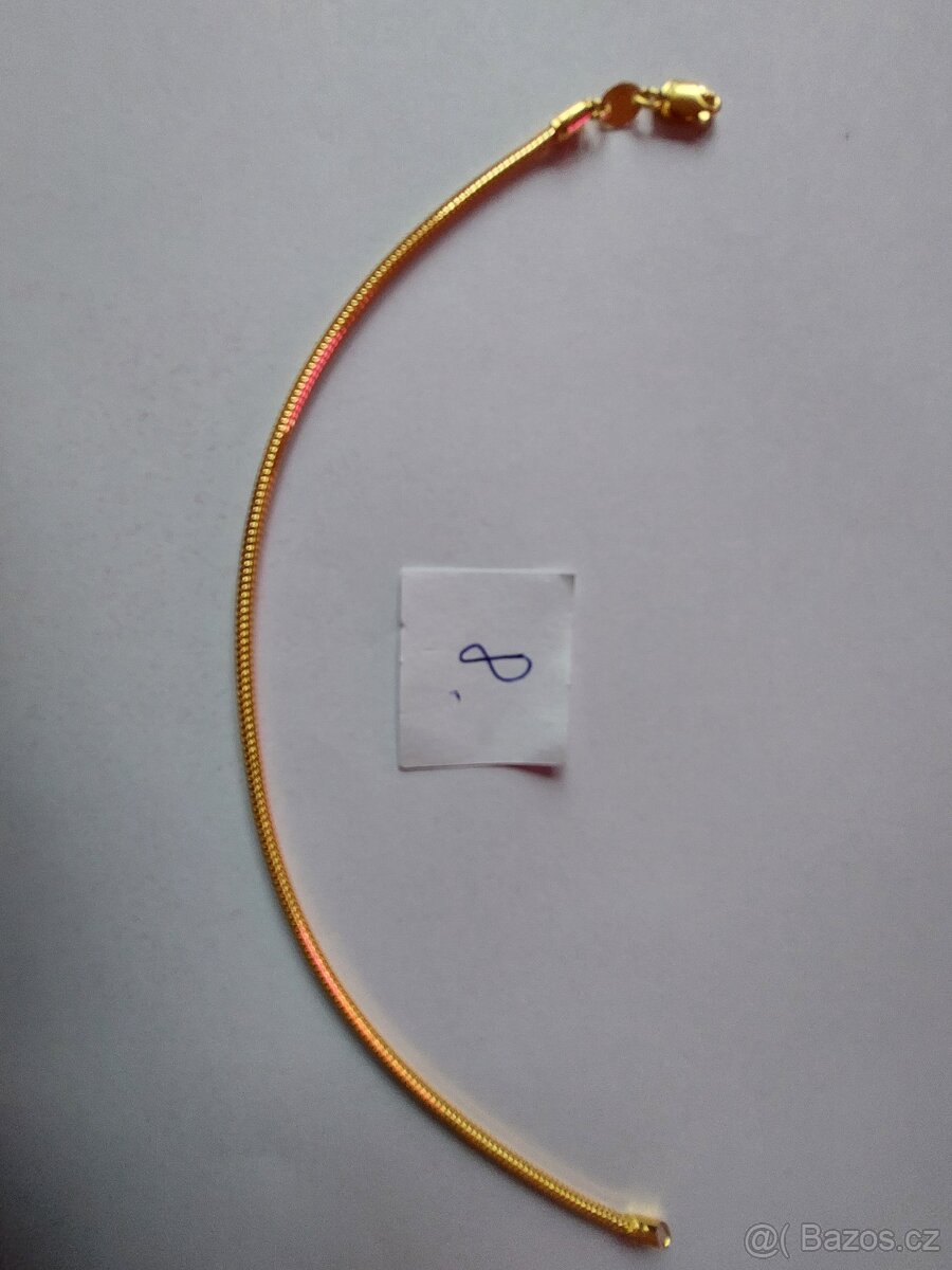 Zlatý řetízek na ruku z 22k zlata. - 2