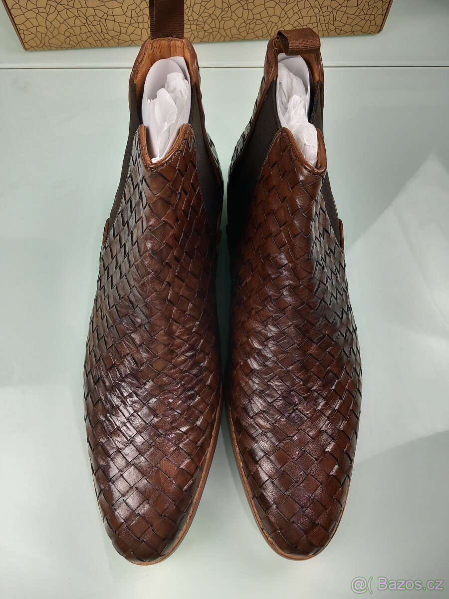 Chelsea Sussex Kožené proplétané kotníkovky - 2