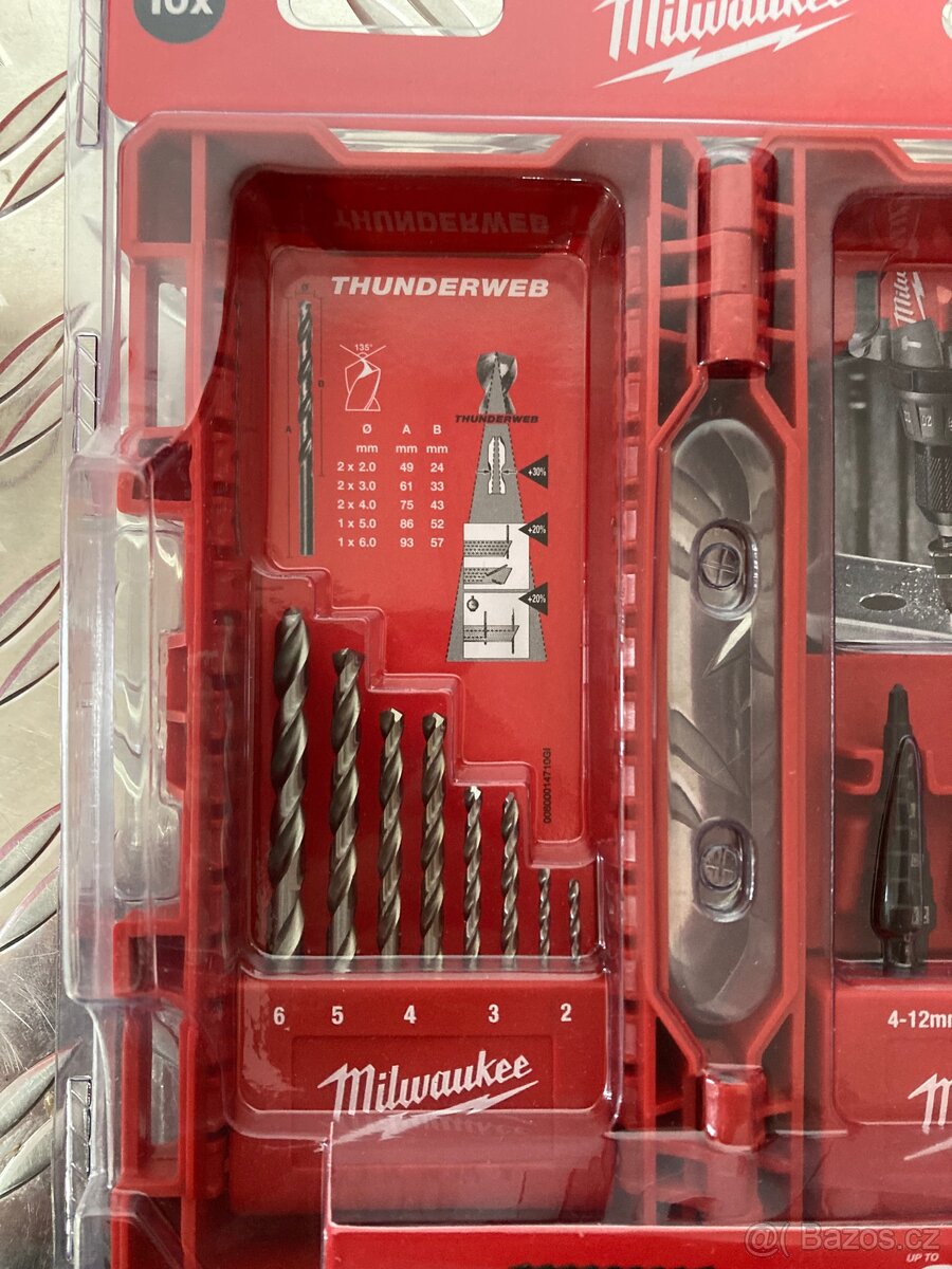 Sada stupňovitých vrtáků a vrtáků do kovu MILWAUKEE 48899350 - 2