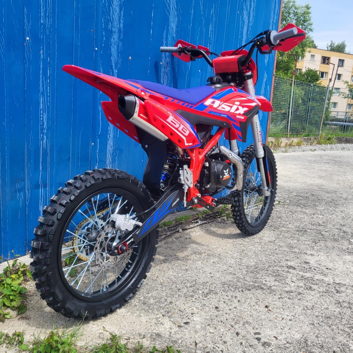 Pitbike ASIX XB-68 125ccm 19"/16" E-START + světlo červený