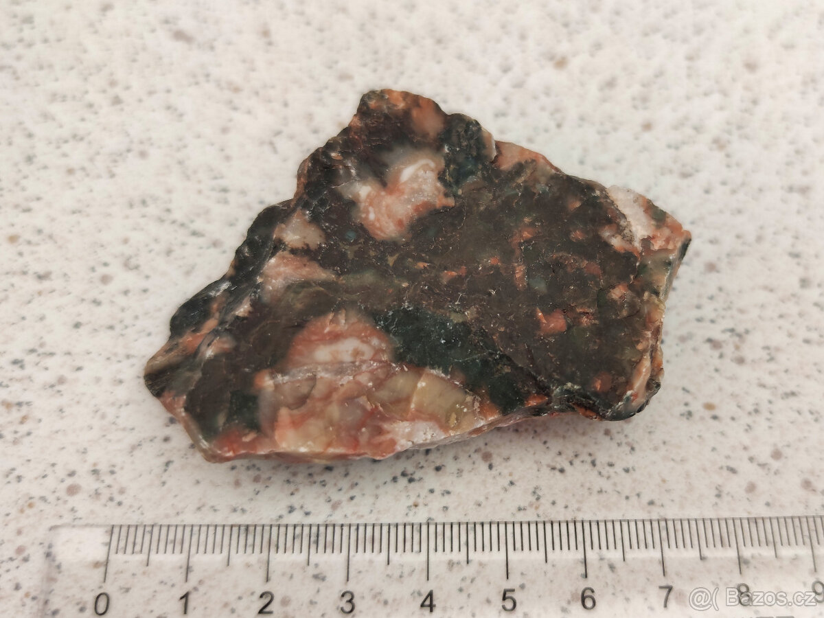 Zkamenělý dinosauří trus - Achát Fosilie Karneol 3 - 2