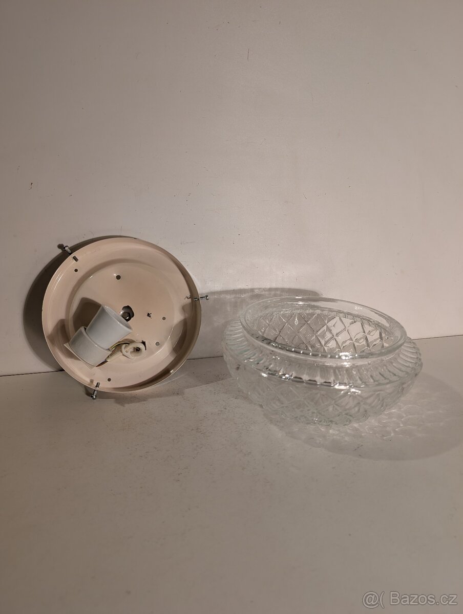 pěkný funkcionalistický nízký retro lustr, stropnice, lampa - 2