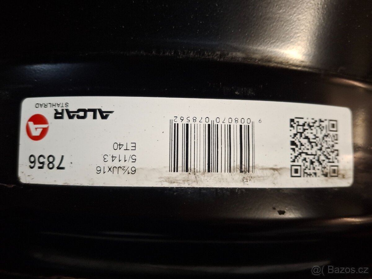 Plechove disky 16" 5x114,3 et 40 - 2