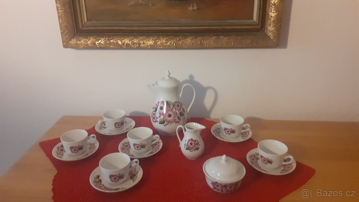 porcelánový servis - retro - 2