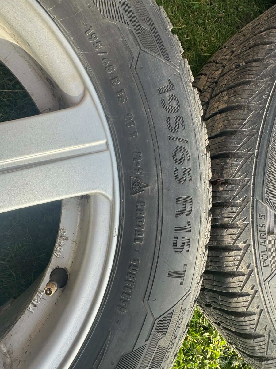 5x100 R15 195/65/15 zimní - 2