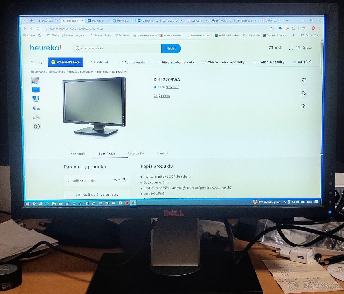 Prodám monitor IPS 22" Dell 2209WAf Ultra sharp - 2