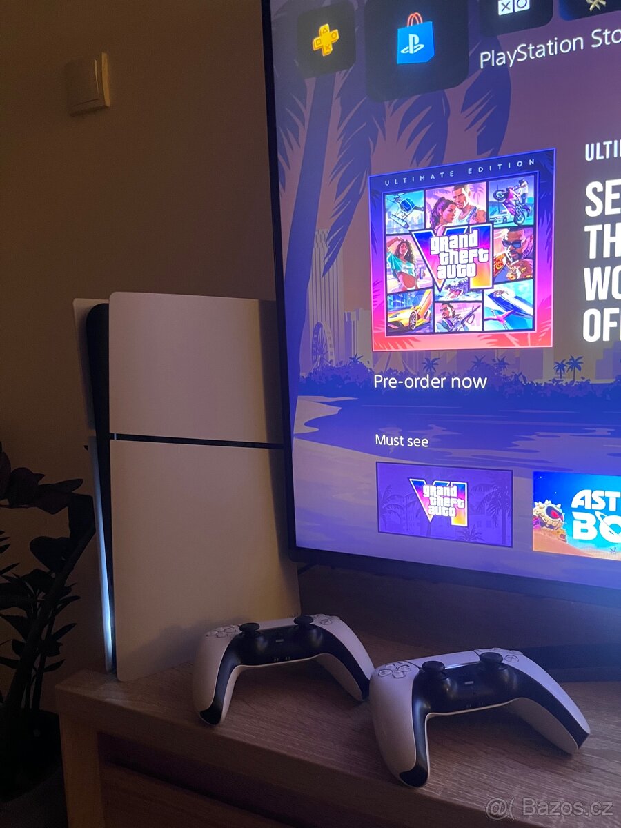 PlayStation 5 (Slim) Digital Edition - 825GB + 2x Controller - 2