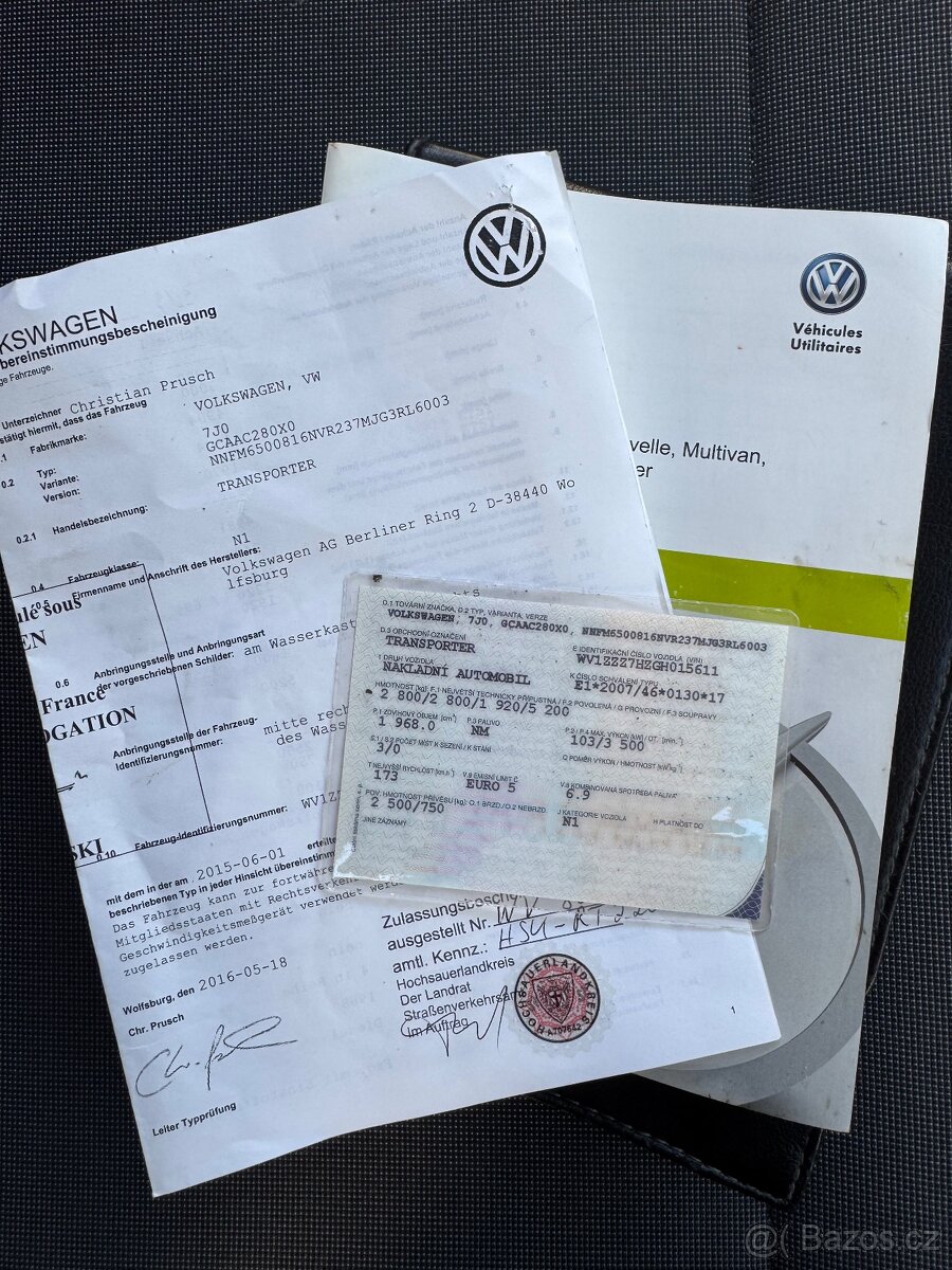 VW T6 103kw Klima 3 místa Rozvody - 2