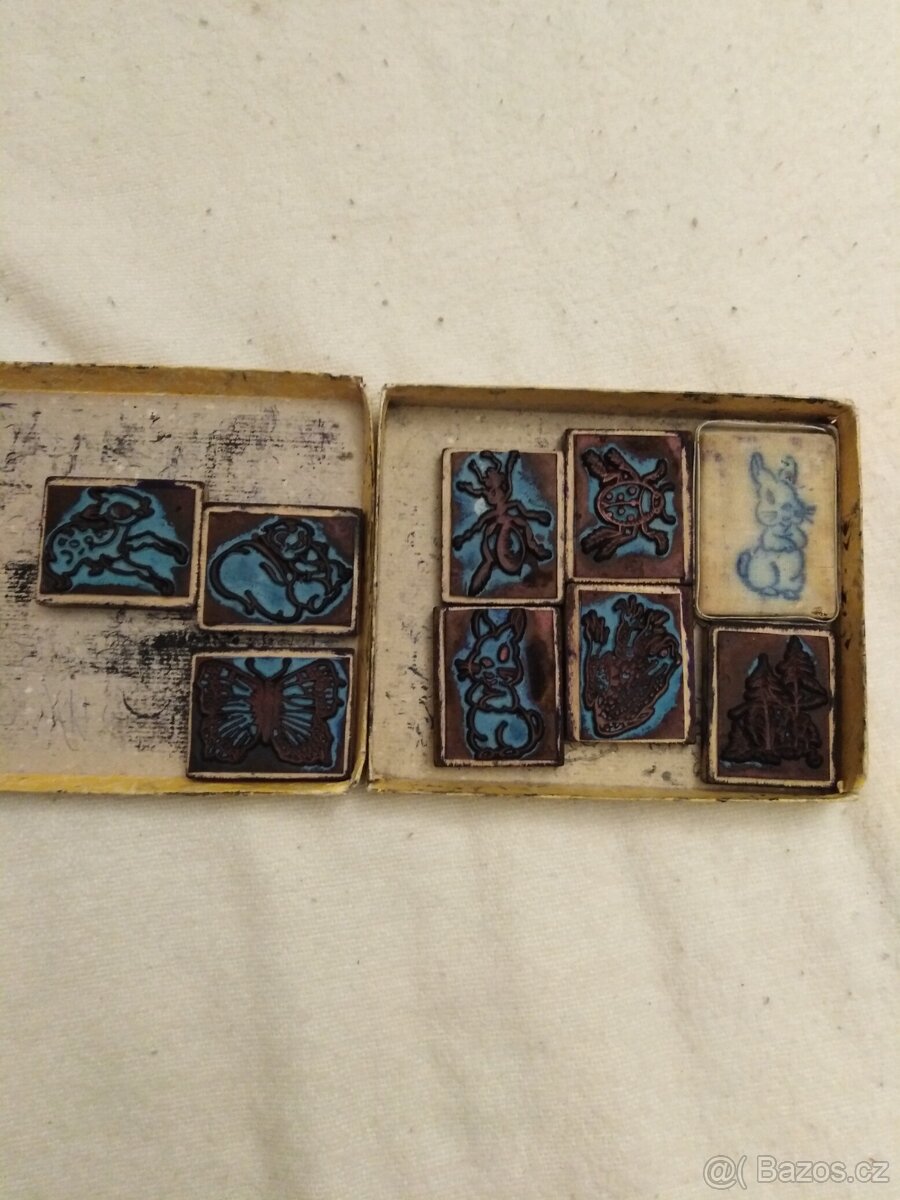 Retro hračky razítka - 2