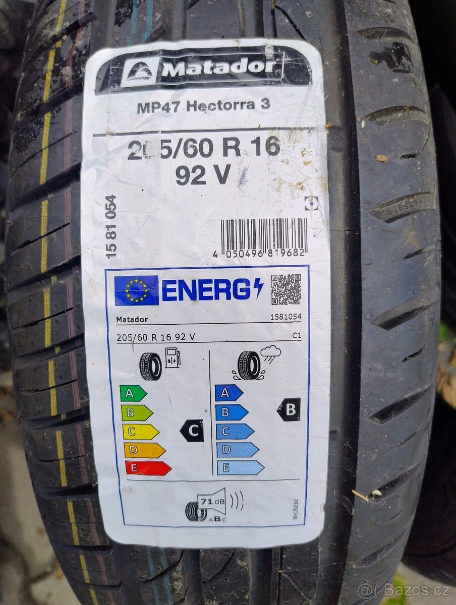 Nové letní Matador 205/60 16" - 2
