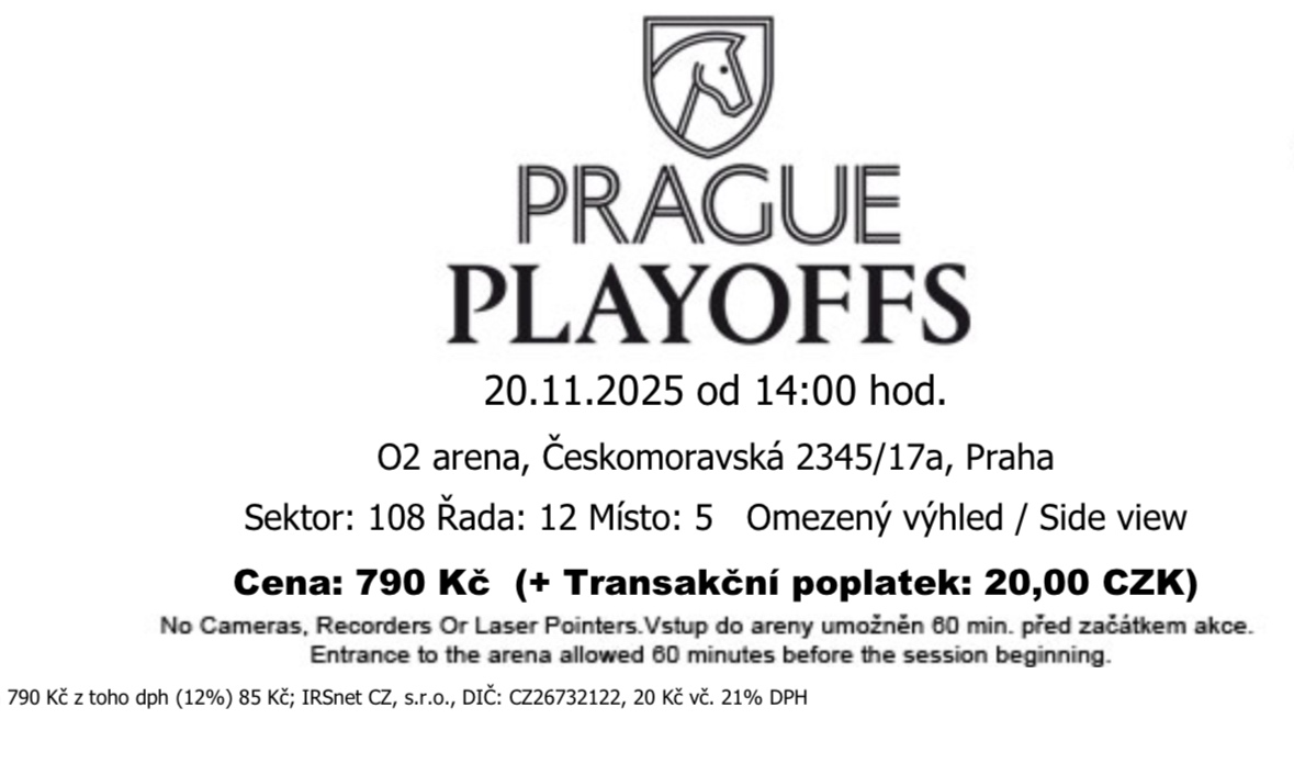 Prague playoffs, globál champions ČT 20.11. - 2