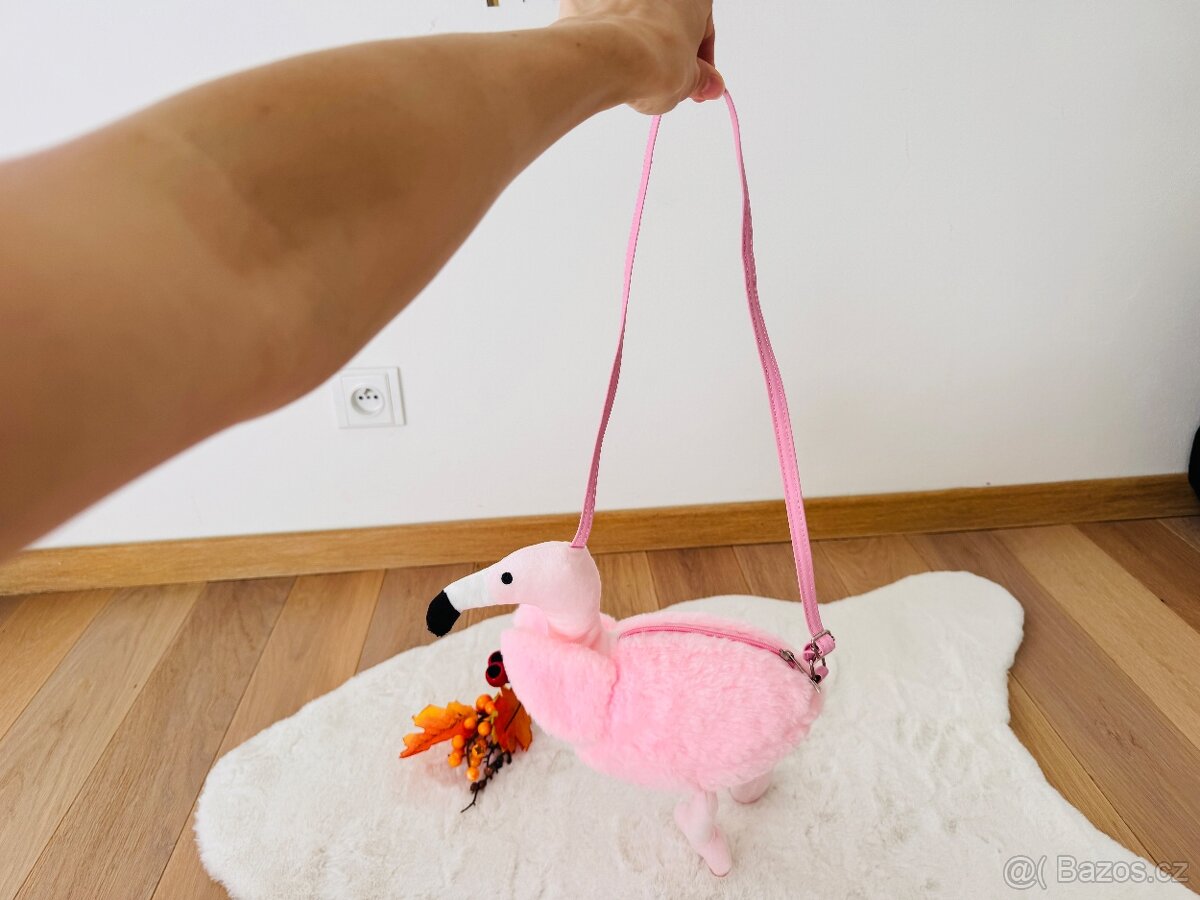 Plyšová kabelka / taštička – plameňák 🦩 - 2
