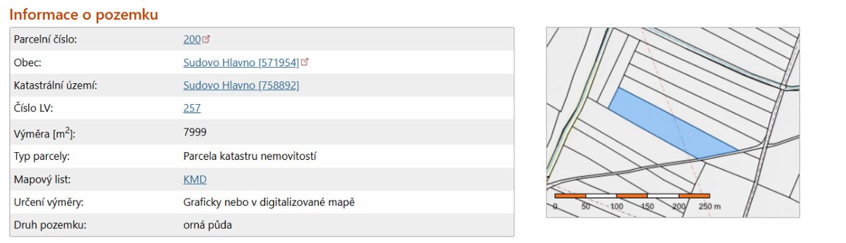 Prodej pole, Sudovo Hlavno, 10380m² - 2