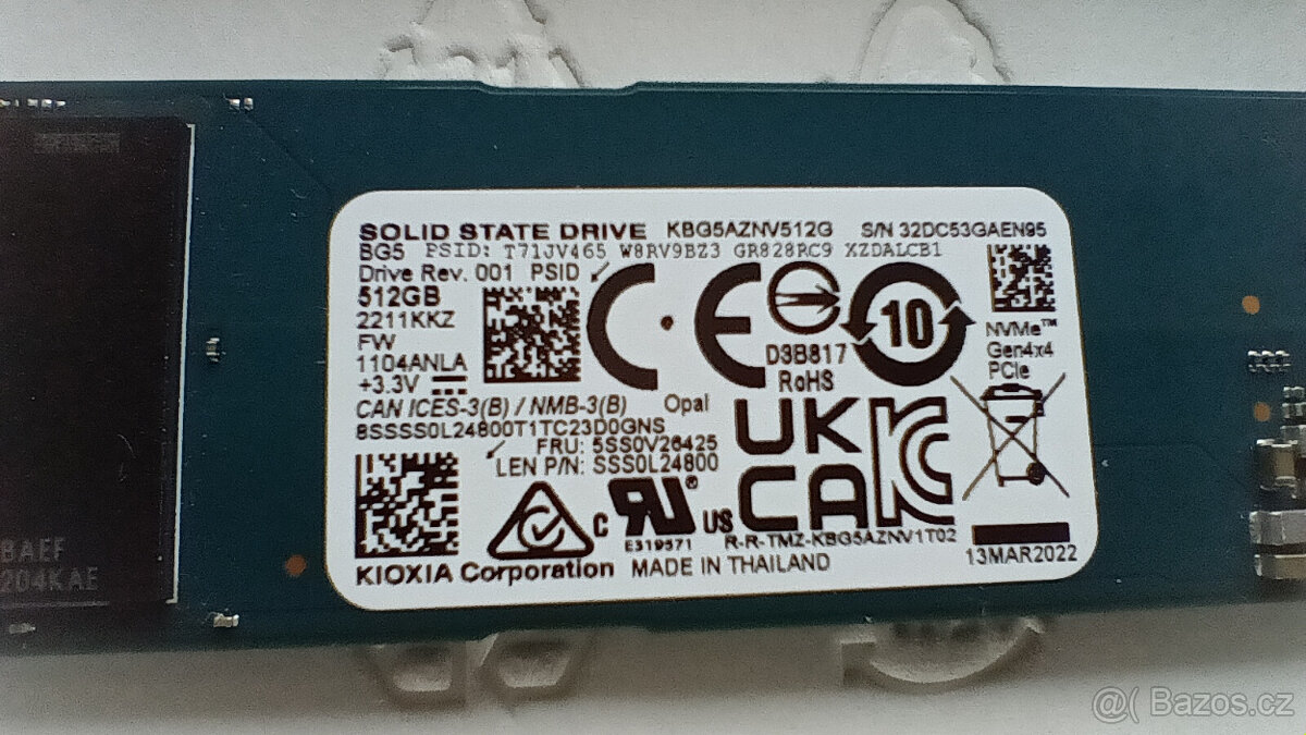 TOSHIBA/KIOXIA disk 512GB - 2