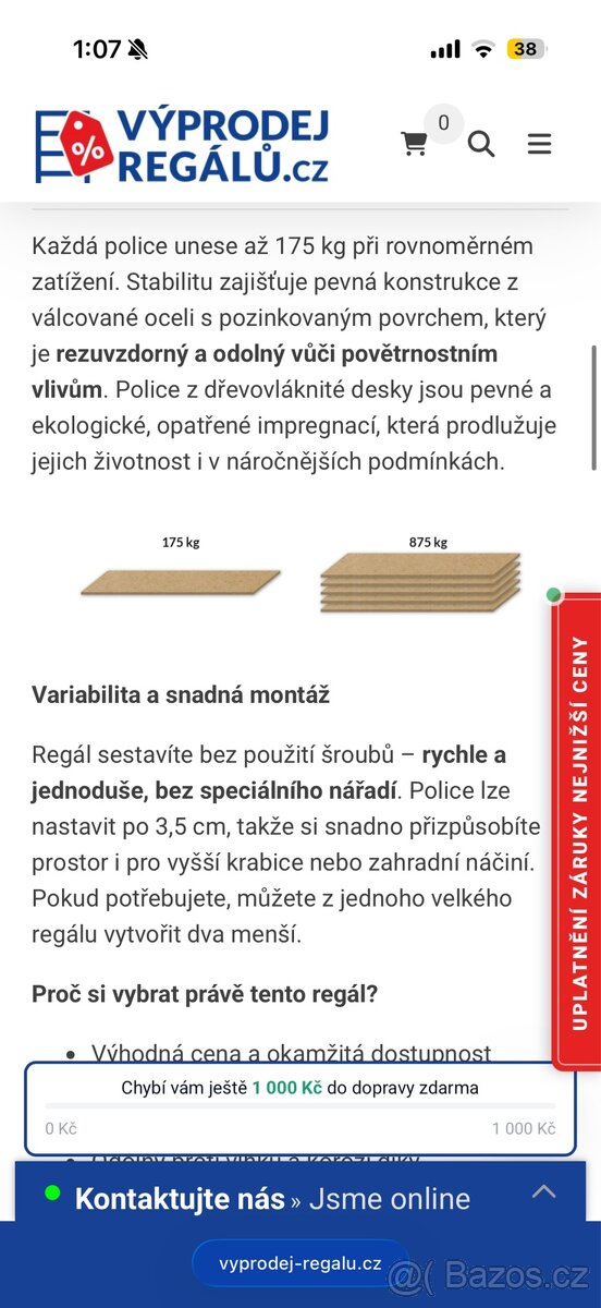 Regál Hornbach - 2