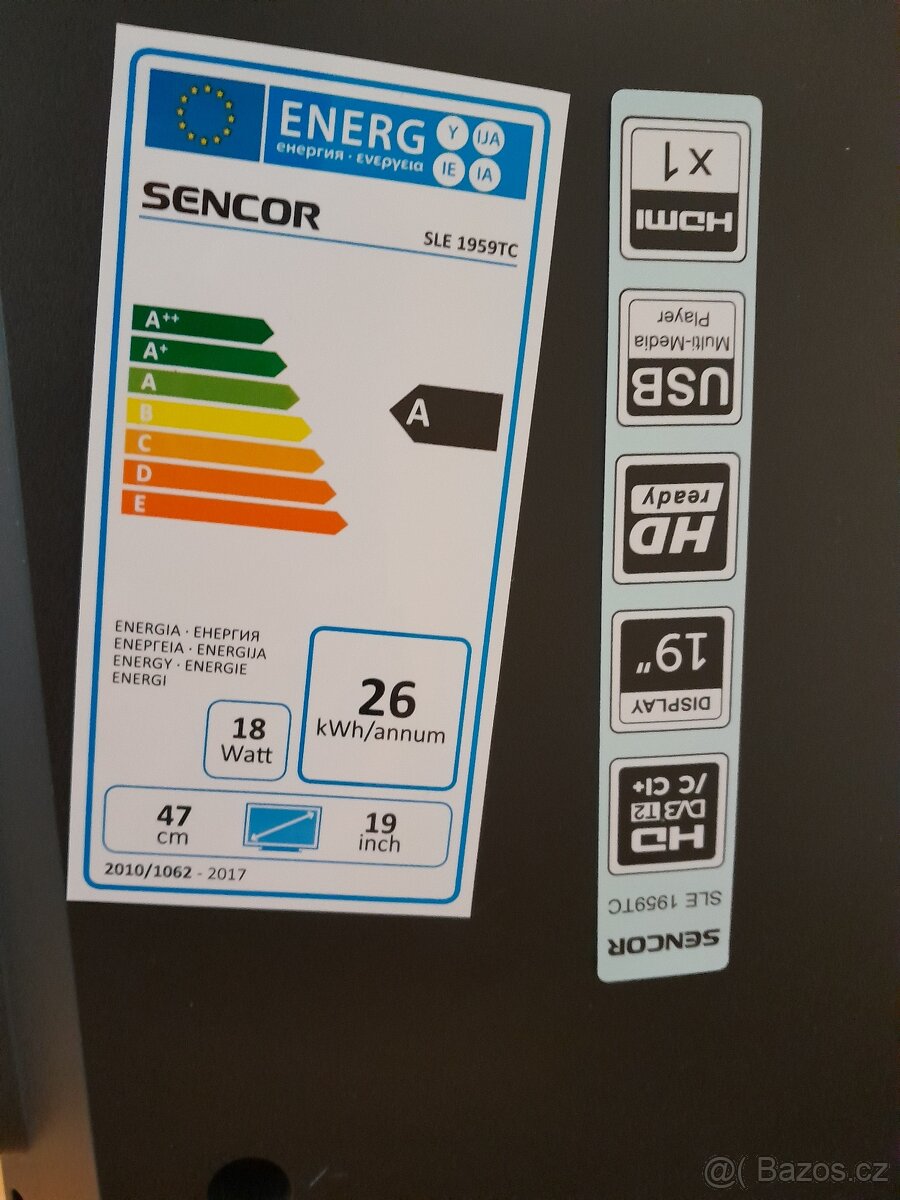 Televize Sencor 47 cm, DVB T2, HD LED TV - 2