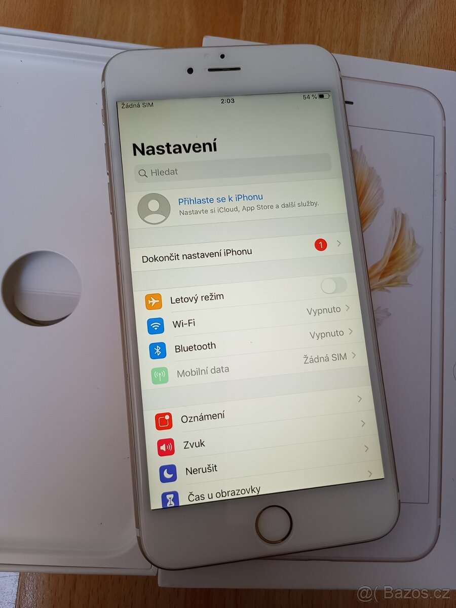 Apple iPhone 6s plus Gold 128GB baterie 100% - 2