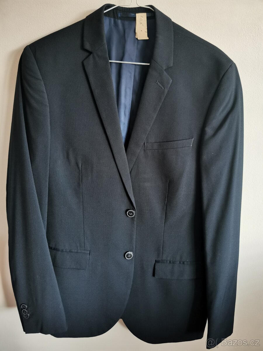 Oblek slim fit, tm. modrý pro frajera,vel. 46-Angelo Litrico - 2