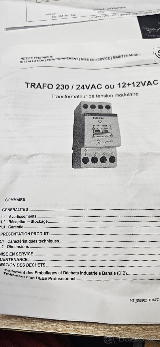 TRAFO 230/24 VAC - 2