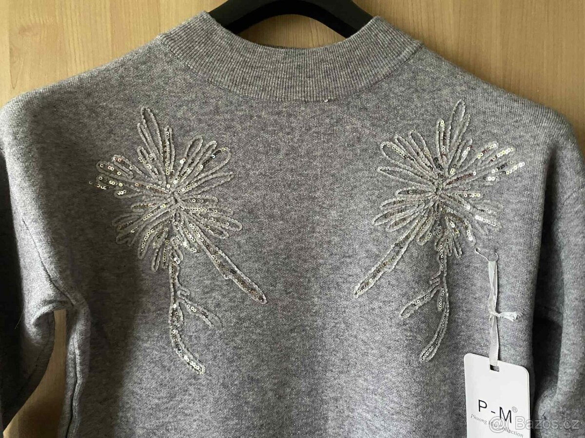 Zimní úpletové šaty vel. 46 a více - 2